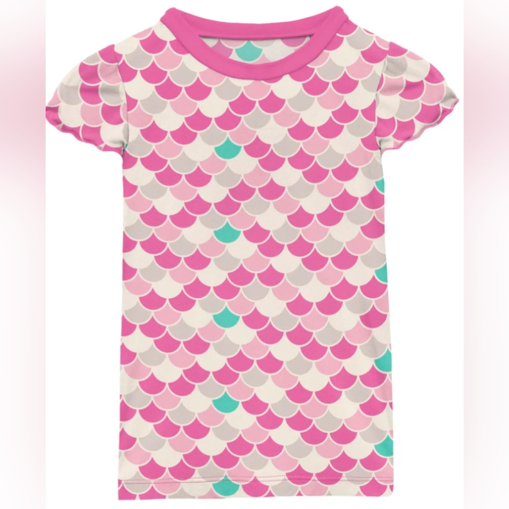 4T KicKee Flutter Sleeve Tee in Tulip Scales